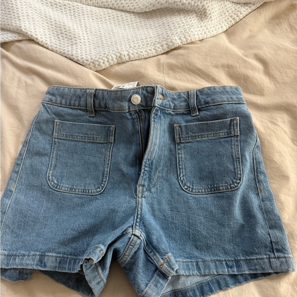 Mango high waist denim Bermuda shorts new with tags size 6